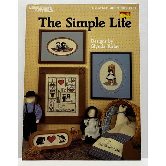 VTG Leisure Arts Cross Stitch Design Book-The Simple Life Amish Designs - Picture 1 of 3